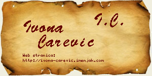 Ivona Carević vizit kartica